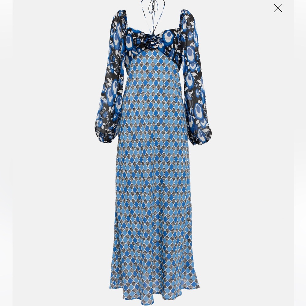 COPY - RIXO
Jeanie printed halterneck midi dress